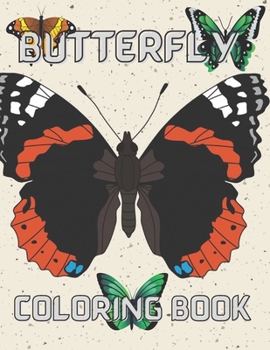 Paperback Butterfly coloring book