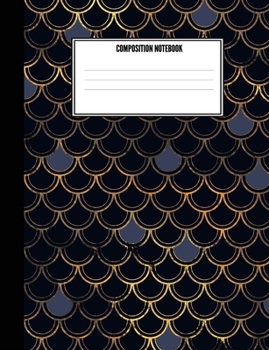 Composition Notebook: 7.44" x 9.69" | 120 WIde Ruled Sheets| Softbound|Goth|Mermaid|Dark|Unique