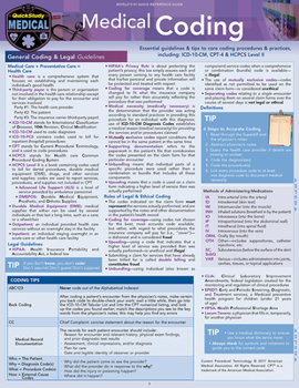 Pamphlet Medical Coding: A Quickstudy Laminated Reference Guide Book