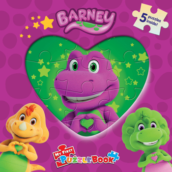 Hardcover Mattel Barney My First Puzzle Book