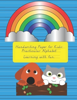 Paperback Handwriting Paper for Kids: Practicular Alphabet Learning with fun.: Cursive Writing Books and Practice Paper:3-Line and Checkered Writing Sheets( Book