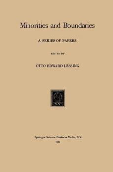 Paperback Minorities and Boundaries: A Series of Papers Book