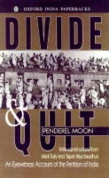 Paperback Divide and Quit: An Eyewitness Account of the Partition of India Book