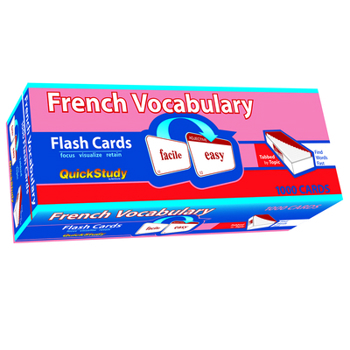 Cards French Vocabulary Flash Cards (1000 Cards): A Quickstudy Reference Tool Book