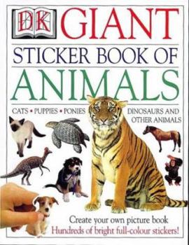 Paperback Giant Sticker Book of Animals Book