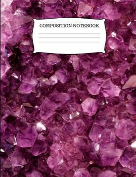 Paperback Composition Notebook: College Ruled Purple Quartz Book