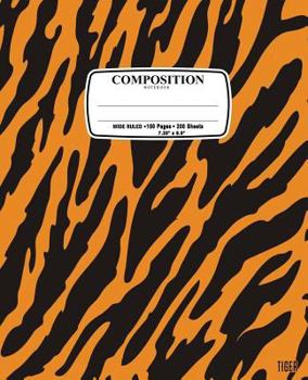 Paperback Composition Notebook Tiger: Composition Notebook Tiger: 100 Pages 200 Sheets for School Office Home Student Teacher Use Book