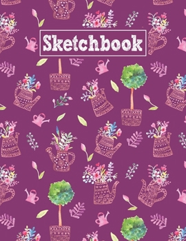 Sketchbook: 8.5 x 11 Notebook for Creative Drawing and Sketching Activities with Spring Garden Themed Cover Design