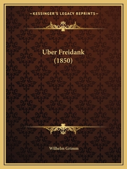 Paperback Uber Freidank (1850) [German] Book