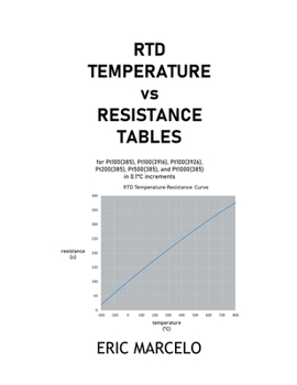 Paperback RTD Temperature vs Resistance Tables Book