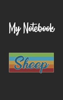 Paperback My Notebook: Sheep Retro And Vintage Style 100 Pages And Lined Book