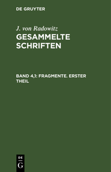 Hardcover Fragmente. Erster Theil [German] Book
