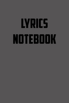 Lyrics Notebook: 6x9 Journal lyrics notebook great christmas gift for under 10 dollars