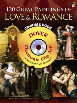 Paperback 120 Great Paintings of Love & Romance [With CDROM] Book