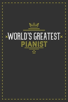 Paperback World's Greatest Pianist: Lined notebook - best gift for Pianist Book