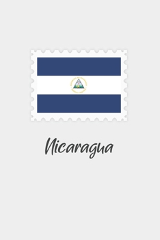 Paperback Nicaragua flag minimalist notebook: Country national flag travel journal notebook Book