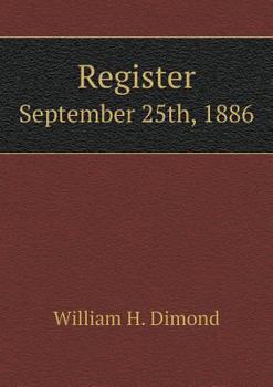 Paperback Register September 25th, 1886 Book