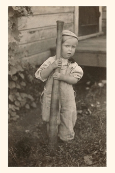 Paperback Vintage Journal Little Boy with Large Bat Book