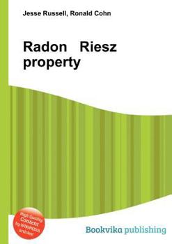 Paperback Radon Riesz Property Book