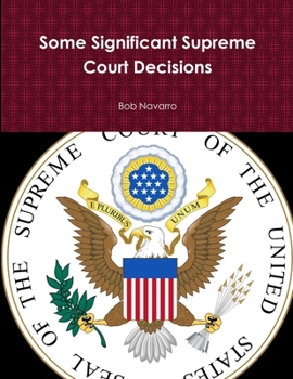 Paperback Some Significant Supreme Court Decisions Book