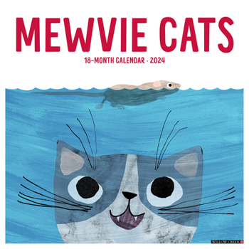 Calendar Mewvie Cats 2024 12 X 12 Wall Calendar Book