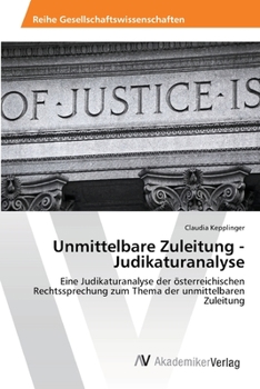 Paperback Unmittelbare Zuleitung - Judikaturanalyse [German] Book