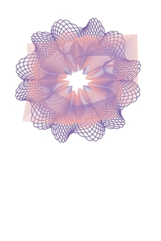 Paperback Beautiful Pink Purple Guilloche 120 Page Notebook Lined Journal for Lovers of Digital Art Book
