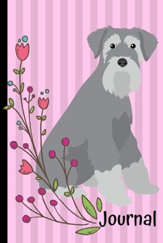 Journal: Schnauzer Dog Pink Journal Lined Blank Paper Diary