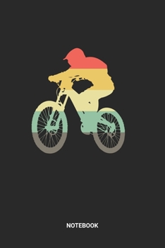 Notebook: Dotted Lined Retro Mountain Bike Themed Notebook (6x9 inches) ideal as a Vintage Cycle MTB Journal. Perfect as a Mountainbike Downhill Biycle Lover. Great gift for Kids, Men and Women