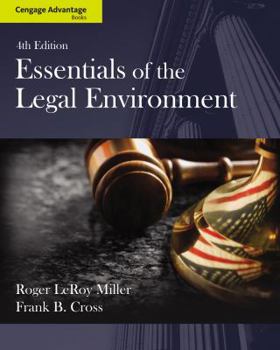 Paperback Cengage Advantage Books: Essentials of the Legal Environment Book