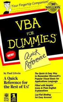 Spiral-bound VBA for Dummies Quick Reference Book