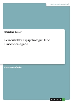 Paperback Persönlichkeitspsychologie. Eine Einsendeaufgabe [German] Book