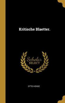 Hardcover Kritische Blaetter. [German] Book