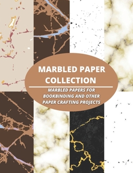 Marbled Paper Collection: marbled papers for bookbinding and other paper crafting projects