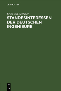 Hardcover Standesinteressen Der Deutschen Ingenieure [German] Book