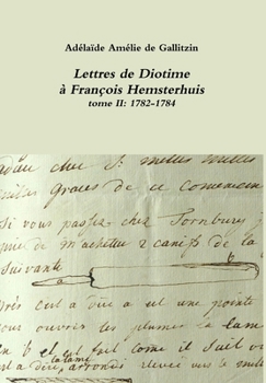Hardcover Lettres de Diotime à François Hemsterhuis II [French] Book