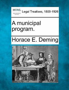 Paperback A Municipal Program. Book