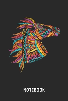 Paperback Notebook: Blank & Dotted Spiritual Horse Journal (6" x 9") Book