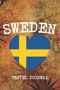 SWEDEN: 6x9 Travel planner I Road trip planner I Dot grid journal I Travel notebook I Travel diary I Pocket journal I Gift for Backpacker