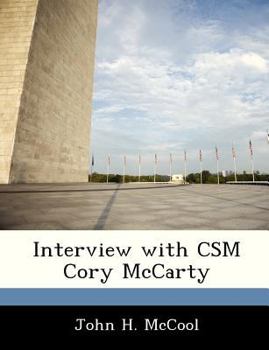 Paperback Interview with CSM Cory McCarty Book