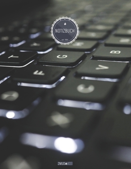 ZMUDACE Notizbuch Liniert: in DIN A4 Softcover - "ZL208 Tastatur Gaming" -156 leere linierte Seiten mit pers�nlichem Register + Seitenzahlen - Zeichenbuch, Skizzenbuch, Lineatur 4, Malbuch, Notizheft 