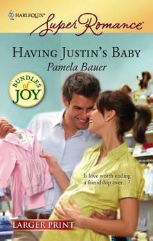 Mass Market Paperback Having Justin's Baby [Large Print] Book