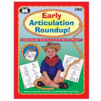 Spiral-bound Super Duper Publications | Early Articulation Roundup! Fun Sheets for B, D, F, G, H, K, M, N, NG, P, T, V, W, and Y! Workbook | Educational Resource for Children Book