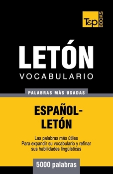 Paperback Vocabulario español-letón - 5000 palabras más usadas [Spanish] Book