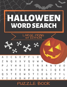 Halloween Word Search: Puzzle Book Large Print - 80 Halloween Puzzles