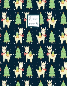 Notebbook: Christmas gift from cute llama Notebook for Girls and Lined pages, Extra large (8.5 x 11) inches, 110 pages, White paper (Notebook and journal)