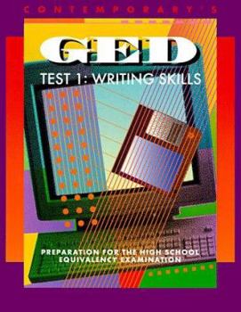 Paperback Contemporary's GED Test 1: Writing Skills: Preparation for the High School Equivalency Examination Book