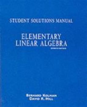 Paperback Elementary Linear Algebra: Student Solutions Manual Book