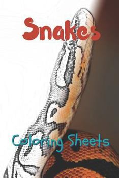 Snake Coloring Sheets: 30 snake drawings,coloring sheets adults relaxation, coloring book for kids, for girls, volume 8