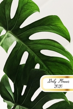 Daily Planner 2020: Tropical Leaves 365 Day Daily Planner for Year 2020 6”x9” Everyday Organizer 52 Weeks Monday to Sunday Green Vegan Life Plan Academic Scheduler New Year Gift 2020 Green Color